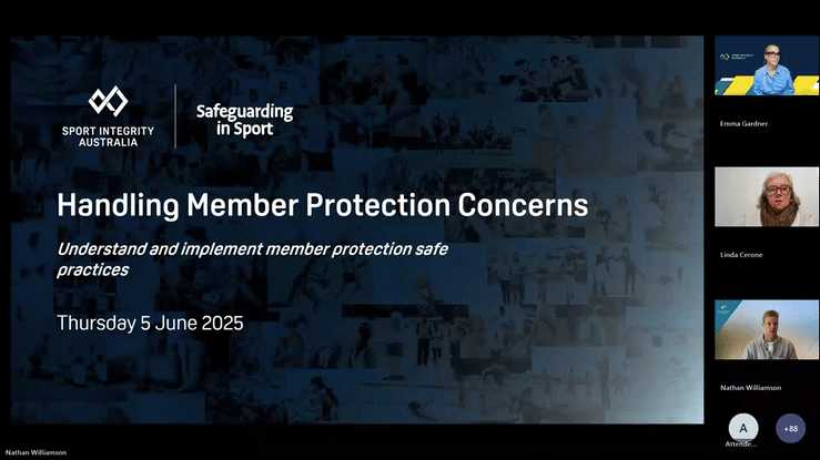 Handling member protection concerns webinar gif image