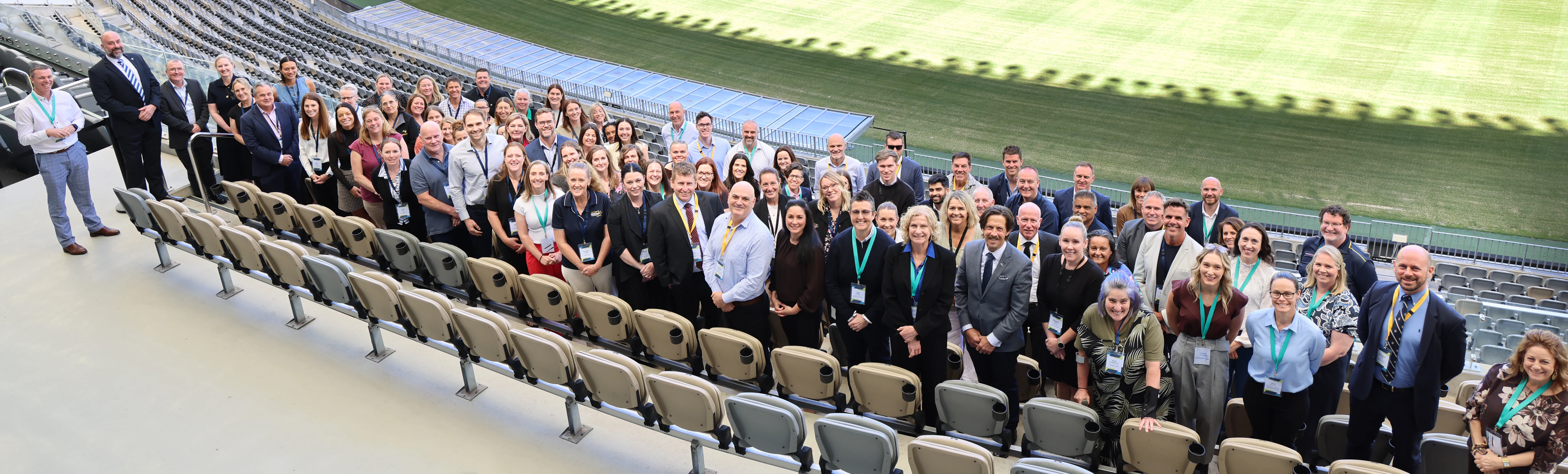 Attendees at the 2026 Sport Integrity Law Enforcement Conference gather in a group photo