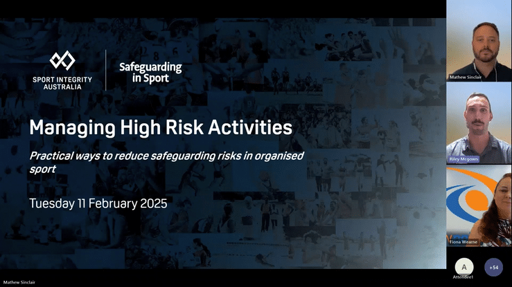 Managing High Risk Activities webinar