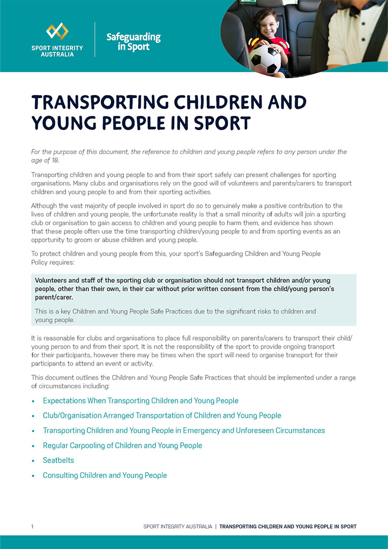 transporting children and young people