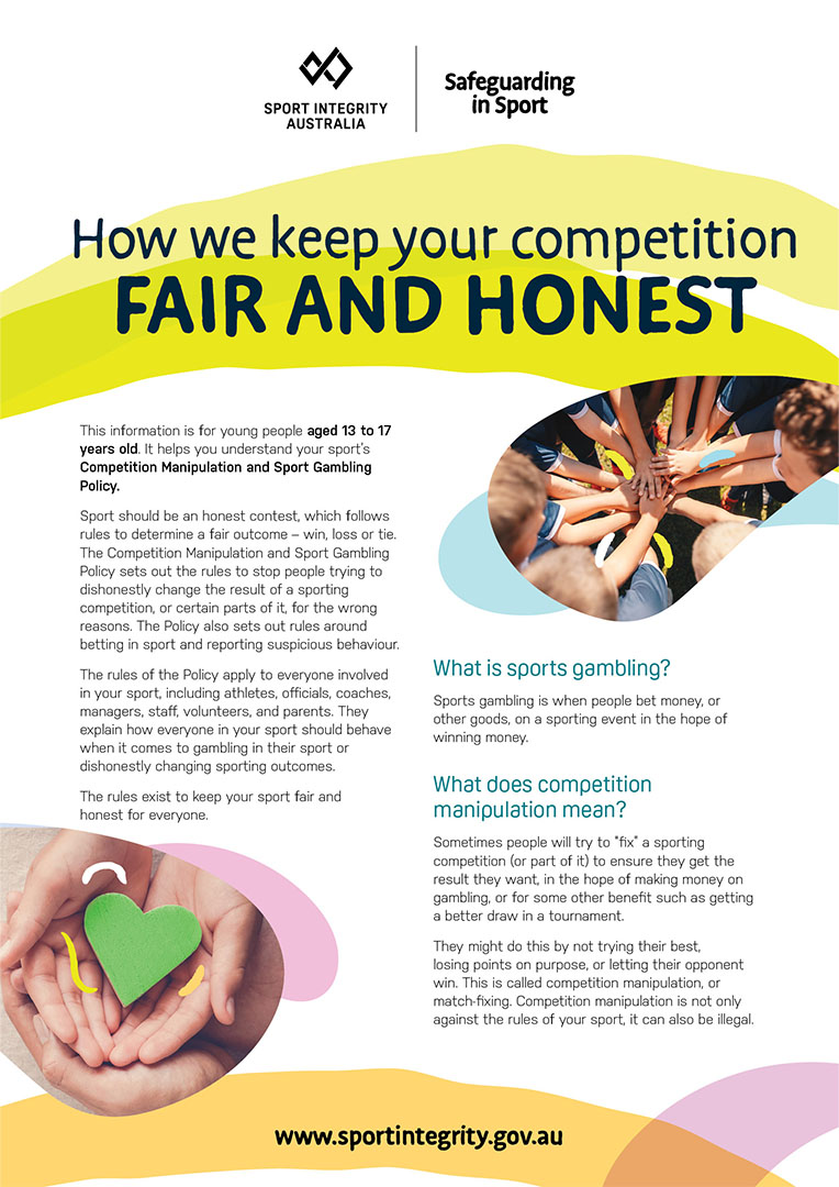 how we keep sport fair and honest factsheet
