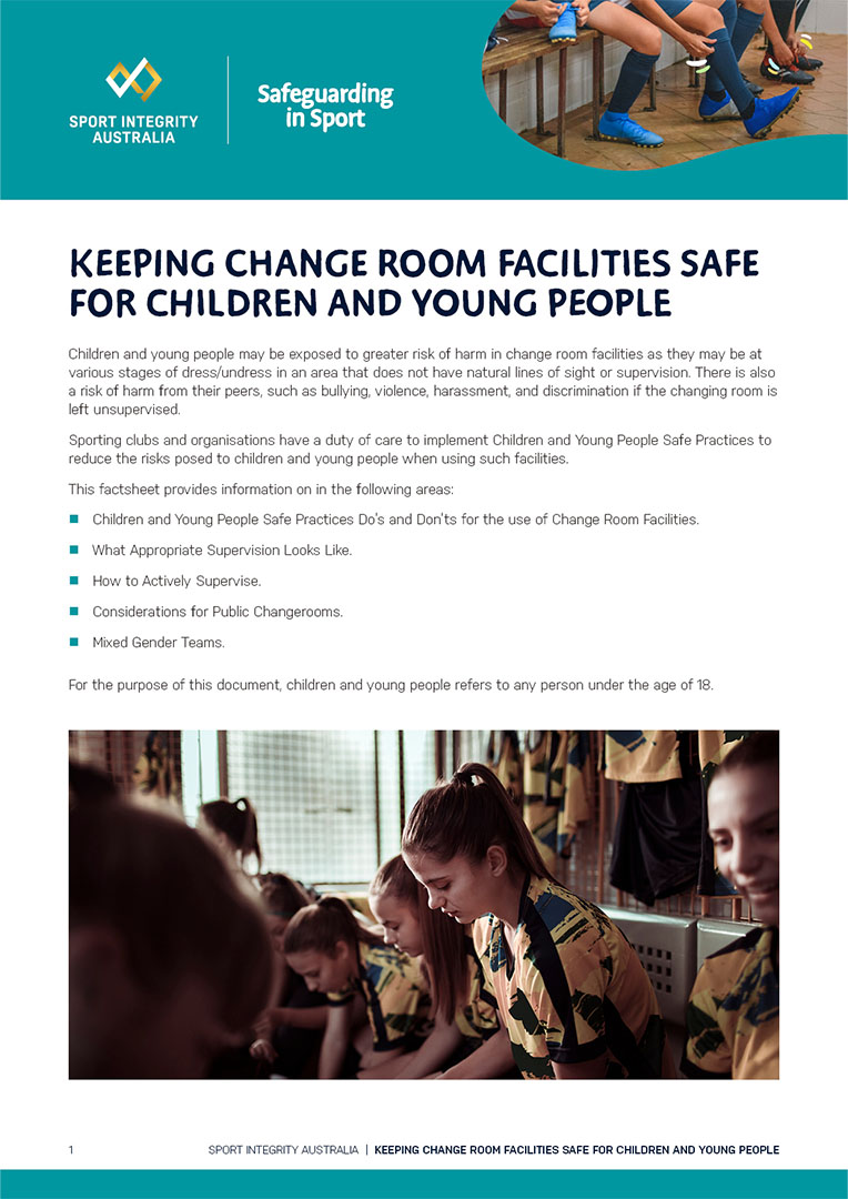 keeping change room facilities safe guide