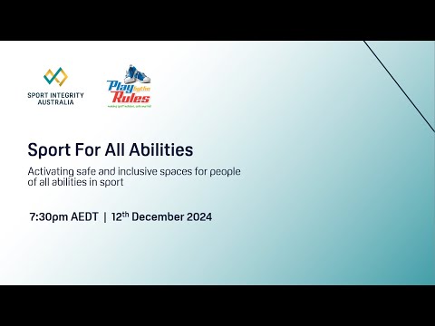 Sport for All Abilities webinar