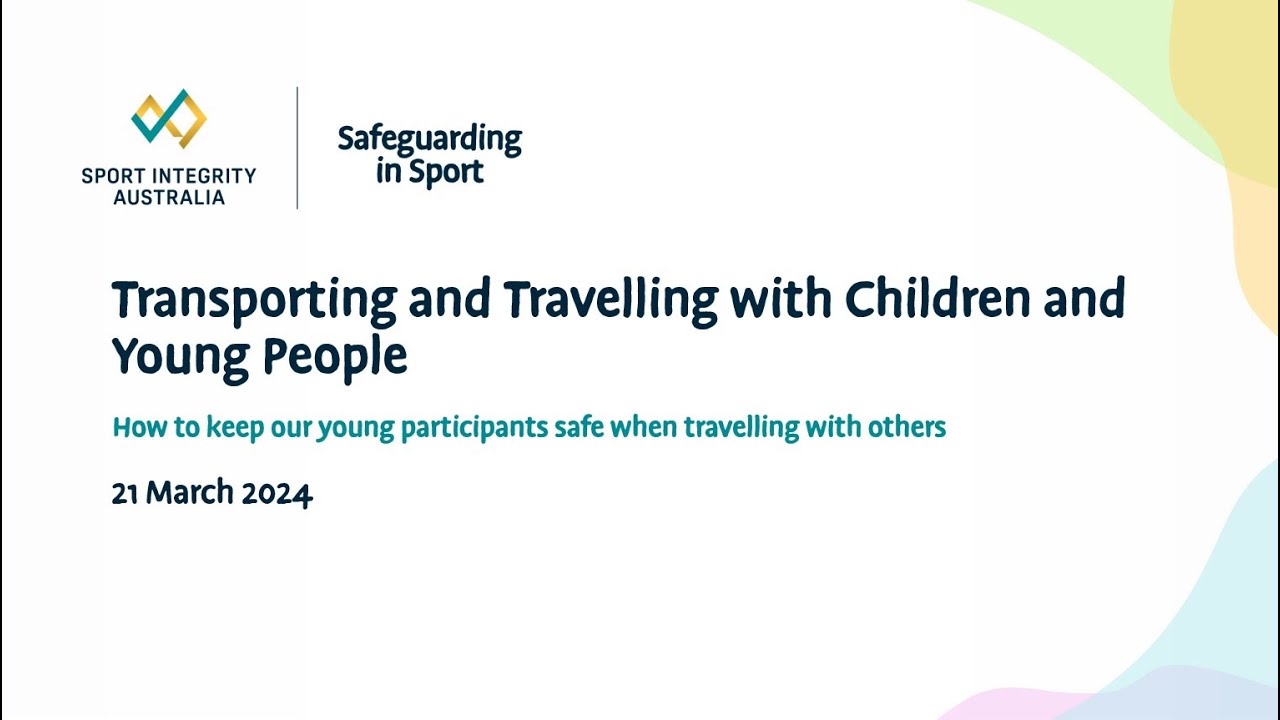 Webinar held on March 21, 2024, 'Transporting and Travelling with Children and Young People'