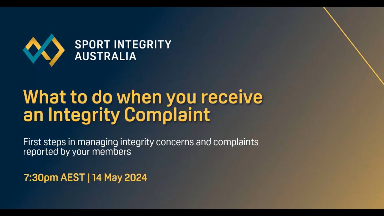What to do when you receive an integrity complaint