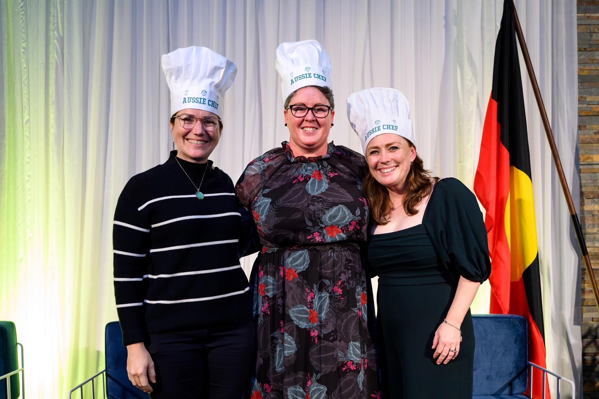 Australia's Paris 2024 Olympic and Paralympic Chef de Missions: Anna Meares, Petria Thomas and Kate McLoughlin