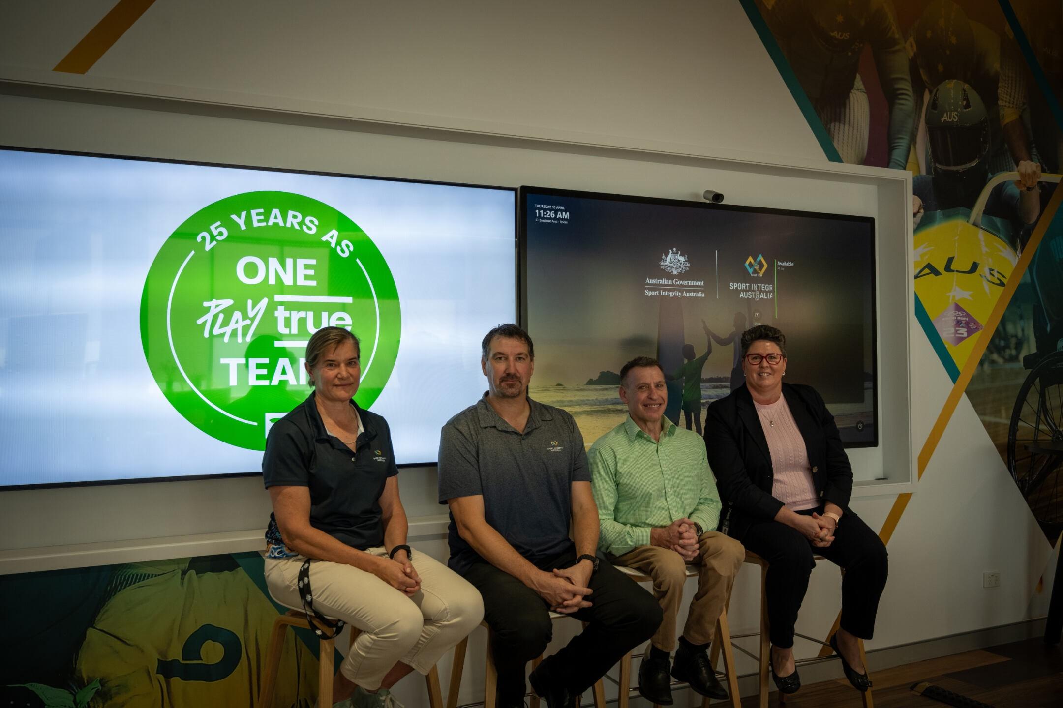 Sport Integrity Australia staff - Kerry Knowler, Ben Hardy, Richard Nicholson, Petria Thomas