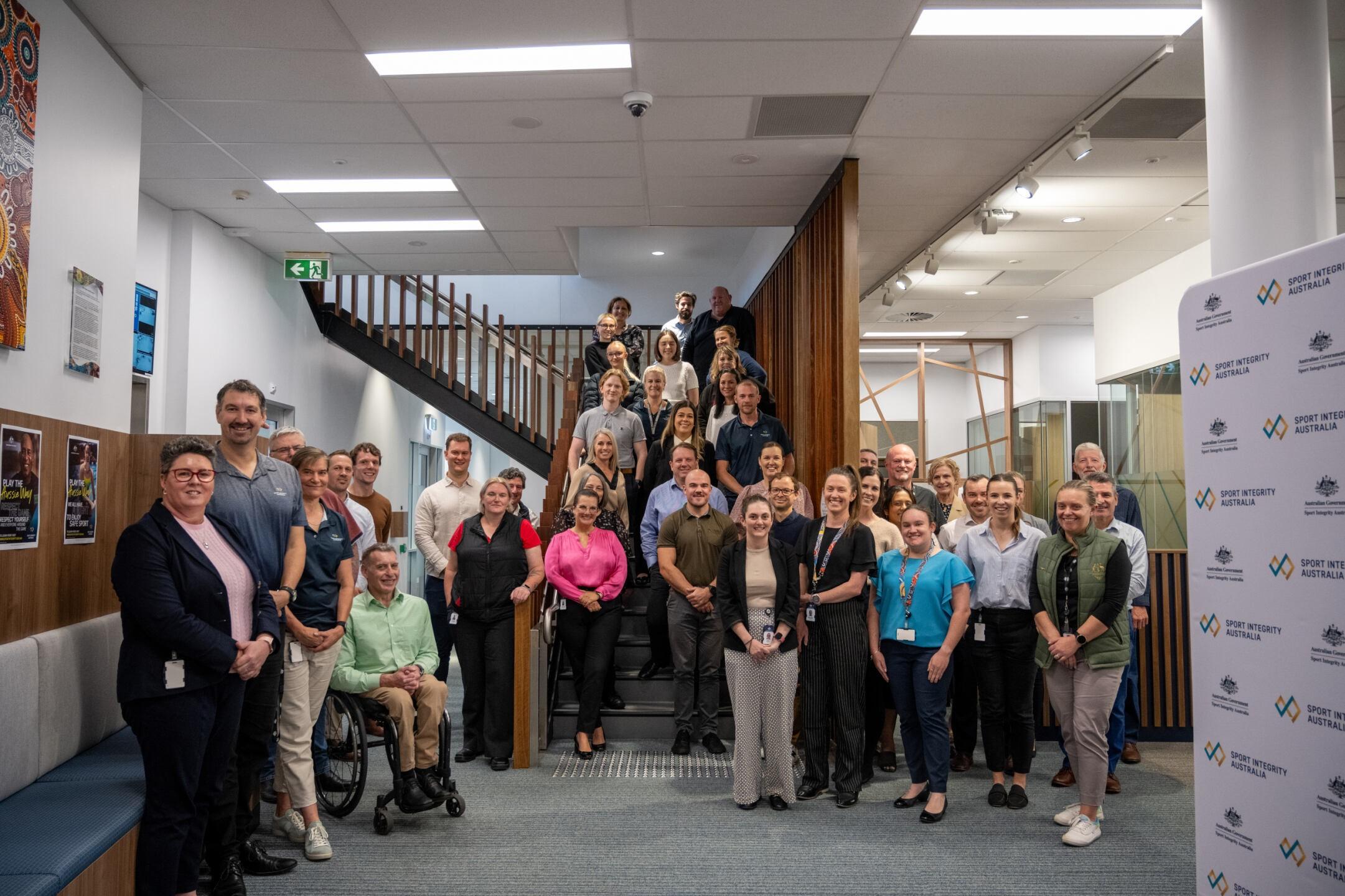 Sport Integrity Australia staff at Play True Day 2024 morning tea