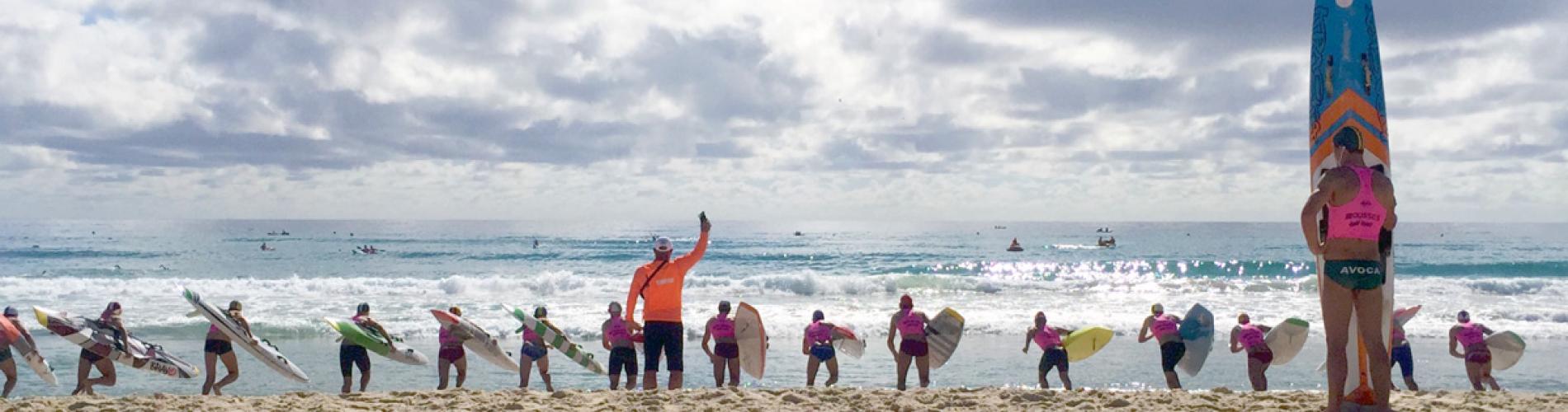 Surf Life Saving Nationals Board Race from the beach