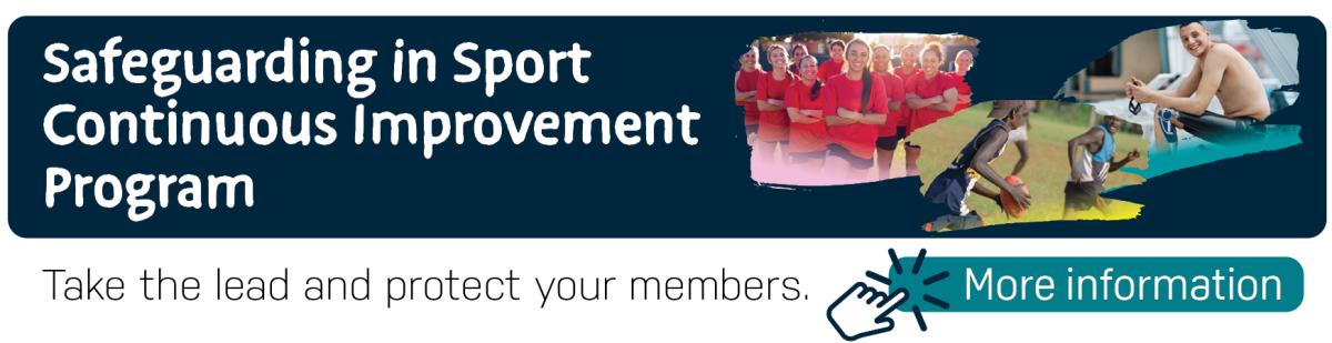 safeguarding in sport continuous improvement program sign up banner