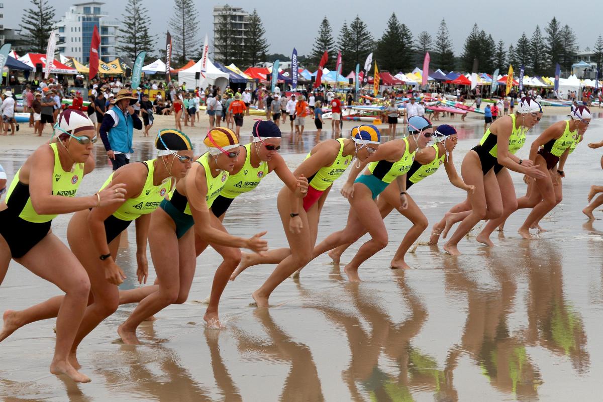 Surf Life Saving athletes compete at the Aussies 2025 event