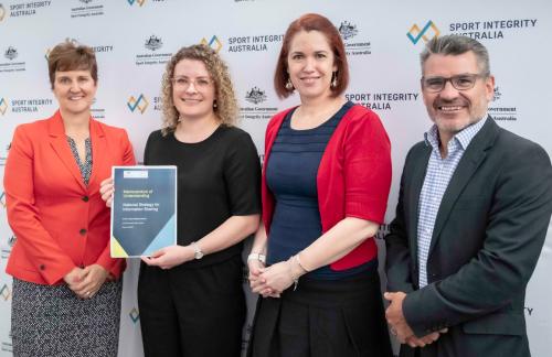 Sport Integrity Australia staff at signing of MOU with Queensland Police