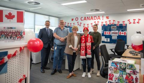 The newly-appointed Canadian Minister for Sport and Physical Activity, Carla Qualtrough, visits the office..