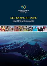 Cover image of the CEO Snapshot 2025 - Sport Integrity Australia