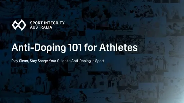 Anti-doping 101 for athletes webinar cover image