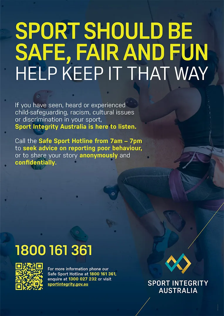 Sport should be safe, fair, fun – poster