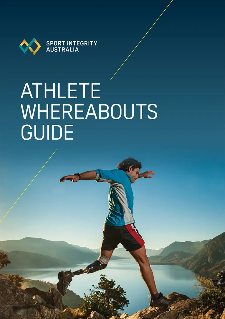 Cover of the Athlete Whereabouts guide