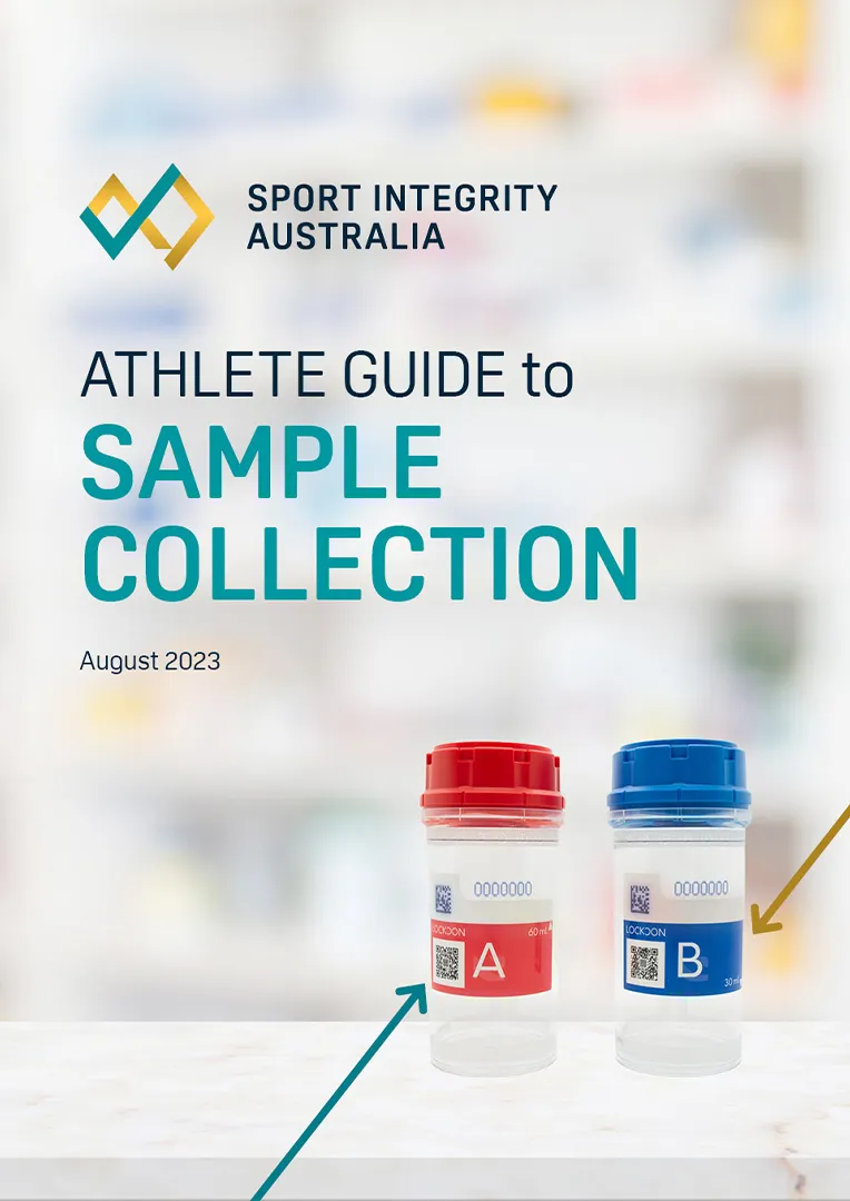 Cover of Athlete guide to sample collection
