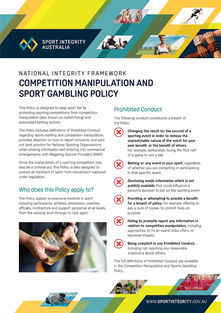 Competition manipulation policy