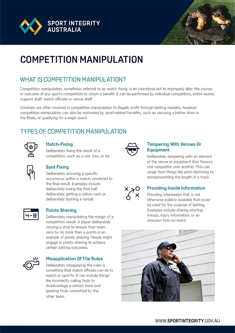 Competition manipulation factsheet