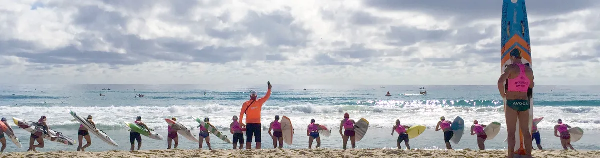 Surf Life Saving Nationals Board Race from the beach