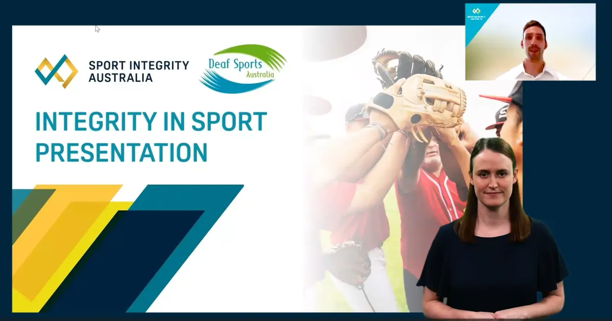 Integrity in Sport Presentation in Auslan