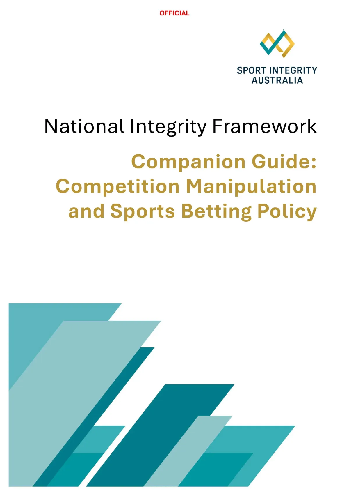 Companion guide Competition Manipulation and Sports Betting Policy