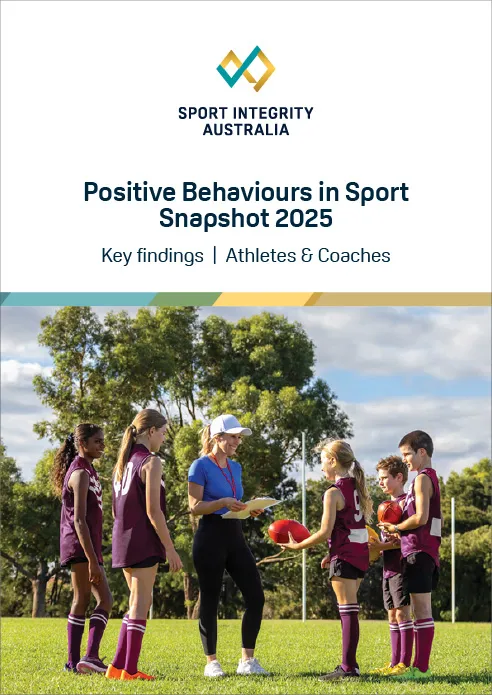 Positive Behaviours in Sport Key Findings 2025 cover image