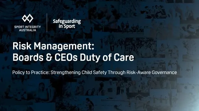 Risk management - boards and CEOs duty of care webinar cover image