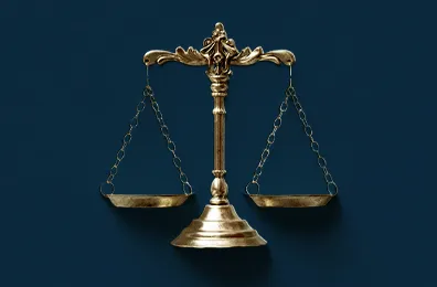 scale on navy background