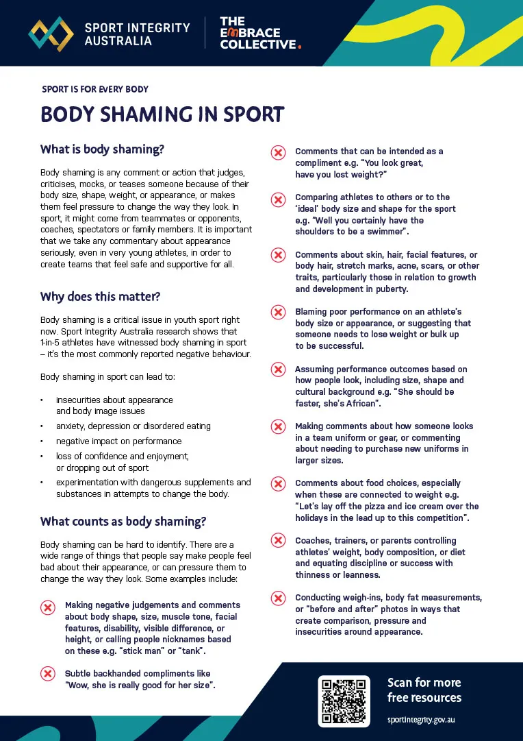 Body shaming in sport