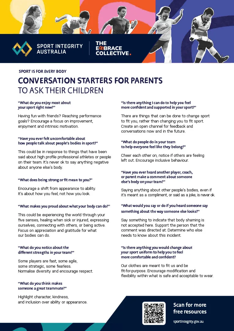 Conversation starters for parents to ask their children