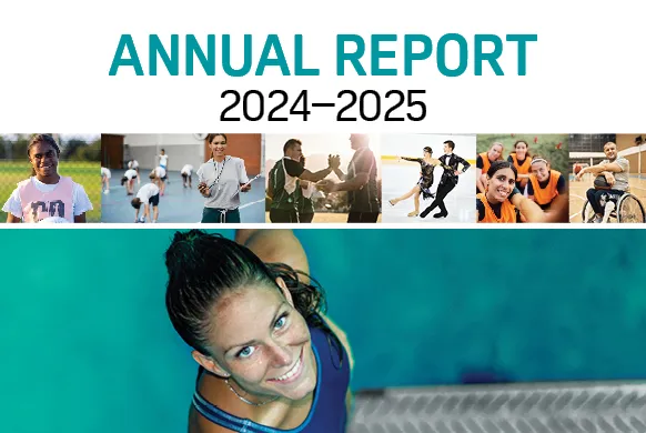 Front cover of the Sport Integrity Australia Annual Report 2024-2025
