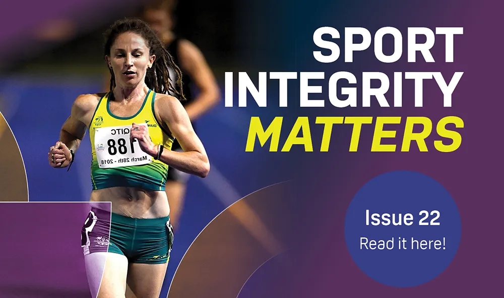 Sport Integrity Matters magazine - Issue 22 cover featuring First Nations Olympian, Beki Smith