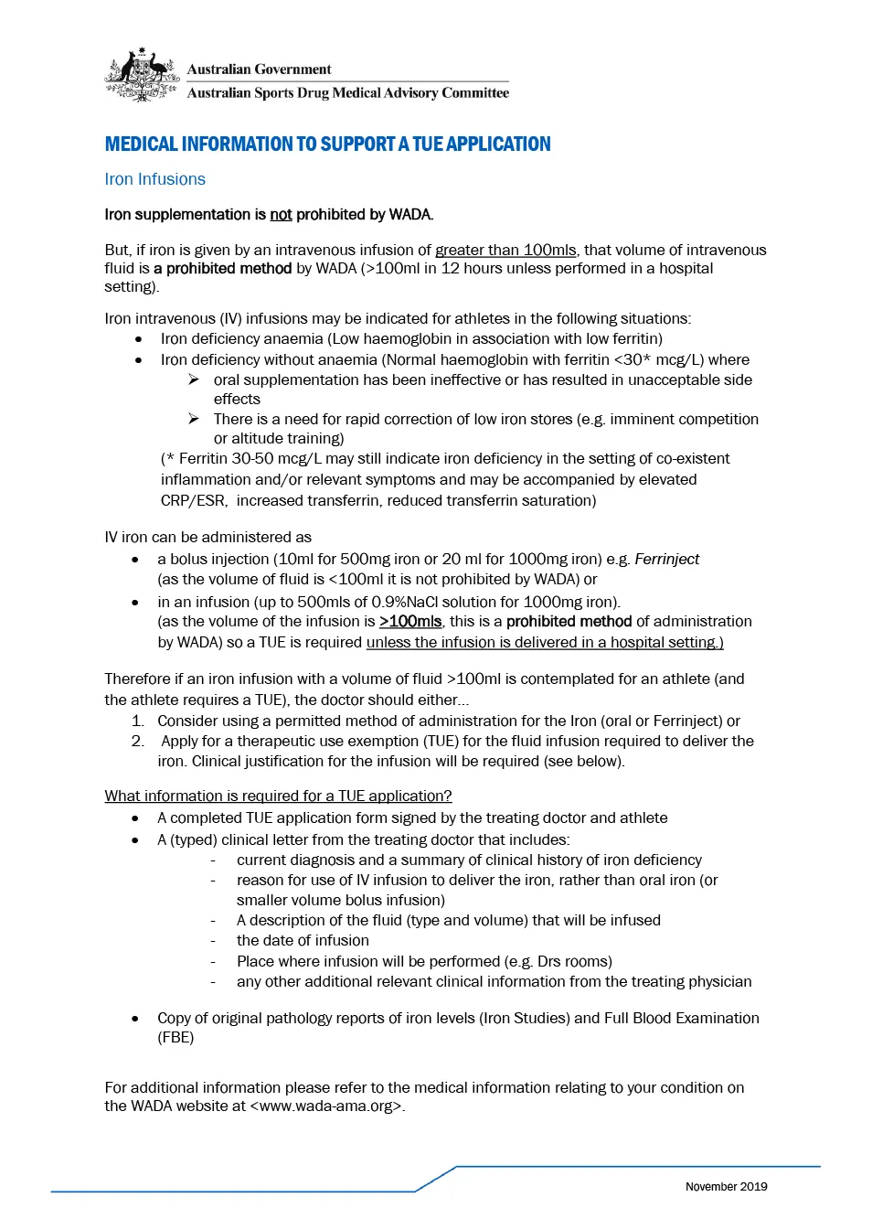 Iron infusion fact sheet cover