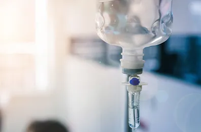 IV bag hanging