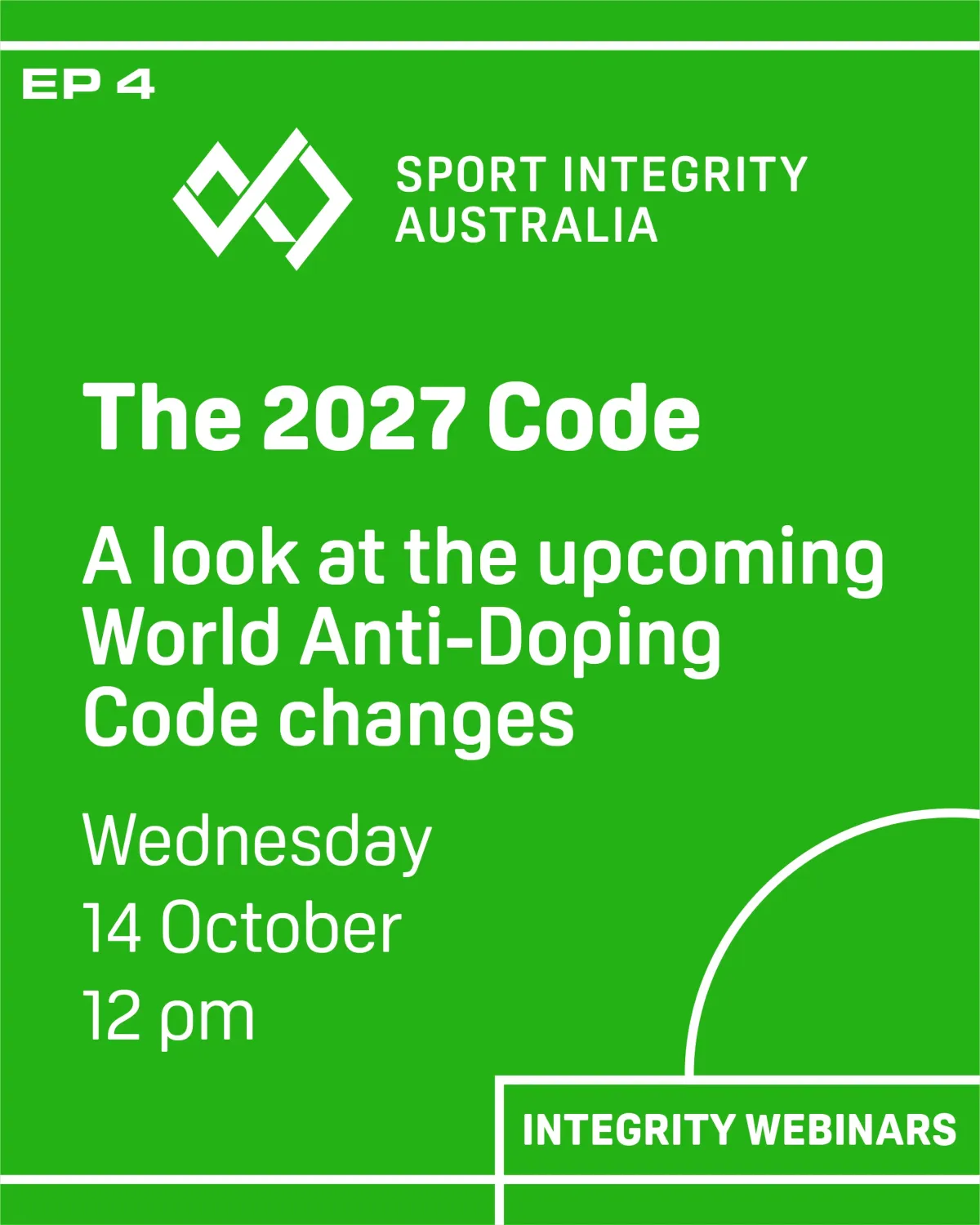 The 2027 Code - World Anti-Doping Code changes webinar hosted by Sport Integrity Australia