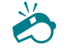 safeguarding for coaches whistle icon